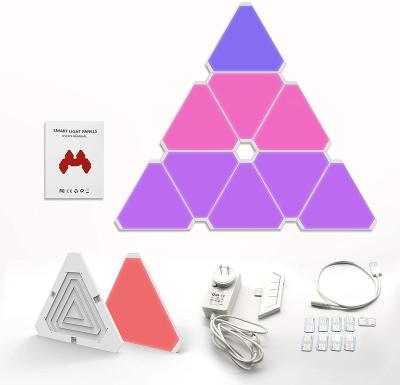 China Color Changing DIY Geometry Creative Assembly Smart Magic Triangle Led Panel Light for sale