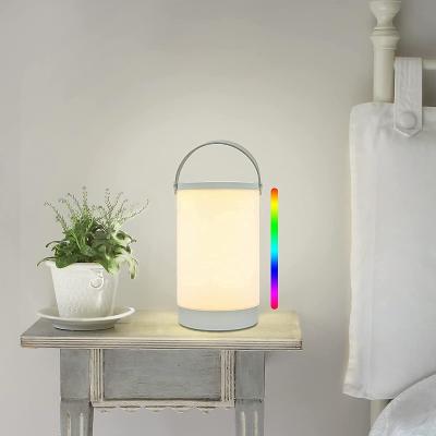 China Unique Design Color Changing RGB Touch Bedside Lamps Night Lights Portable RGBW LED Table Lamp for sale