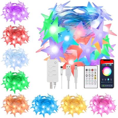 China Wholesale Unbreakable USB Worked With APP Controlled Music Outdoor And Sync Star String Fairy Lights For Party Wedding Room Holiday Decor for sale