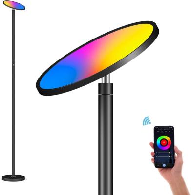 China Modern Light Touch 2000Lumen Music Sync Torchiere, Compatible with Alexa Google Home Smart Led Floor Standing Lamp for Reading for sale