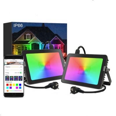 China APP Control Led RGB IP66 Flood Light Control Wireless Dimmable 20W LED Outdoor Flood Light With APP Control for sale