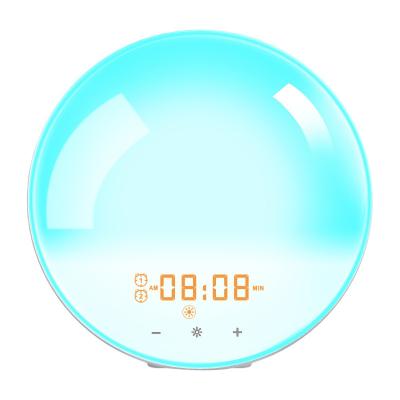 China Bedroom Radio Night Light Wake Up Sunrise Light Simulation Light Radio Smart Model Lamp for sale