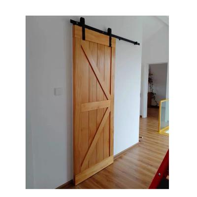 China New Contemporary Color Fiberboard Log Barn Door Bedroom Soundproof Sliding Door for sale