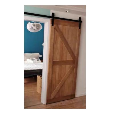 China Wholesale Best Selling Contemporary Hotel Sliding Flat Open Wooden Barn Door Bedroom Door for sale