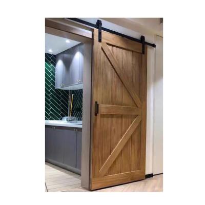 China Contemporary Custom Design Cheap Custom Log Color Sliding Barn Door Hotel Soundproof Barn Door for sale