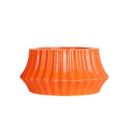 China best quality modern orange ceramic home interior decorations decorative flower pot for sale