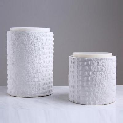 China White ceramic bottles and jars stocked minimalist decorative object storage for sale