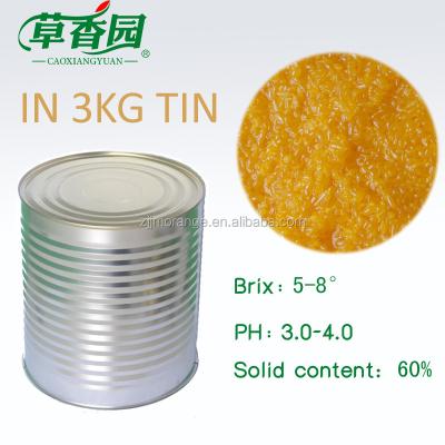 China Tin 60% Canned Tangerine In Syrup 3kg Bags for sale