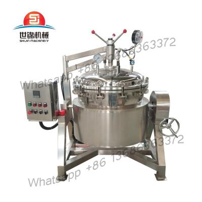 China Industrial Vegetable Processing Plant 500L Electric Bone Soup Making Pressure Cooker for sale