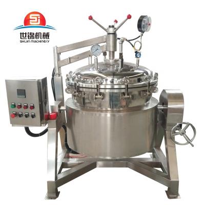 China Industrial Vegetable Processing Plant Stainless Steel 200L Steam Pressure Cooker for sale