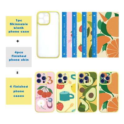 China Simple Skinnable White Fun Front Flat Design Shockproof Phone Case Add Finish Phone Case Skin Customize Personalized Cell Phone Cover for sale