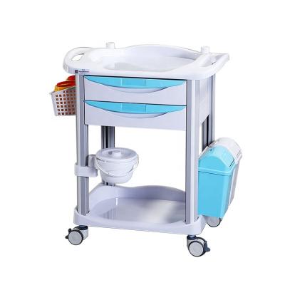 China Modern Care Trolley Furniture Hardware Medical Cart Emergency Treatment Trolley With Drawers Trolley Hospital Medical Equipment for sale