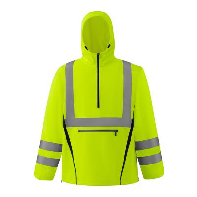 China Wholesale Good Price Water Proof High Visibility Men's Reflective Safety Bomber Rain Jacket for sale