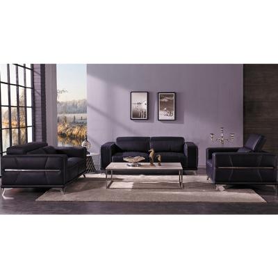 China 2022 Best Selling Customized Modern Black Sofa Set Furniture Black Convertible Living Room 1 2 3 Seater for sale