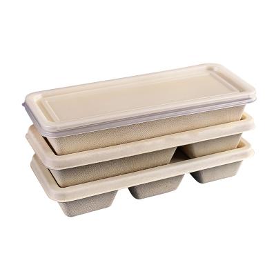 China Eco-Friendly Biodegradable Food Takeaway Rectangular Packing Box for sale