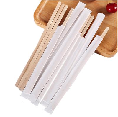 China Viable in Coffee Stock High Quality Disposable Wooden Stirrer Tools Disposable Hot Drink Stirrers 190mm Wholesale for sale