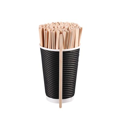 China Sustainable Disposable High Quality Wooden Coffee Drinking Drink Stirrers Stirrers With Individual Package for sale