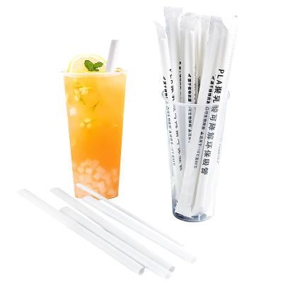 China 100% Biodegradable Straw Eco Friendly Biodegradable Person Wrapped PLA Bubble Tea Drinking Straws for sale