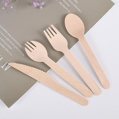 China Individually Wrapped Disposable Custom Printing 16cm Wooden Forks With Individually Wrapped for sale