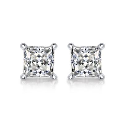 China Interesting Design Fashion Earrings Trend 2021 925 Sterling Silver Jewelry 5mm GRA Diamond Moissanite Earrings For Women for sale