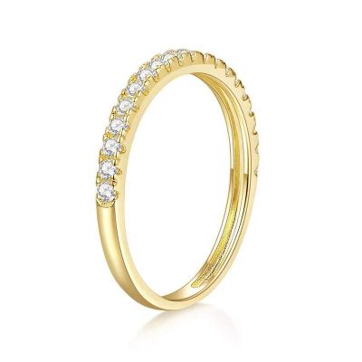 China Nice Design Diamond Test Positive Strong Fire Low Price Lab Created Big Thin Layer Gold Moissanite Rings Engagement Rings for sale