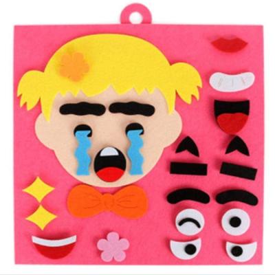 China Early Learning Sad Face Expression Change Sensory Activities Happy Handmade Toys For Toddlers Eco - Friendly Material DIY for sale