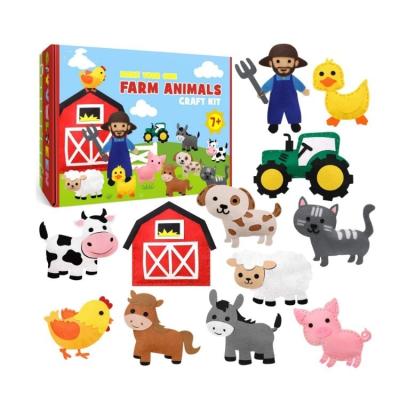 China New Kids DIY Farm Animals Gift Educational Handmade Toys Eco-friendly Material Sewing Animal Kit for sale