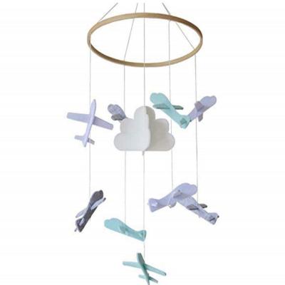 China Eco - Friendly Home Decoration Air Clouds Moon Stars Felt Hanging Baby Crib Toys for sale