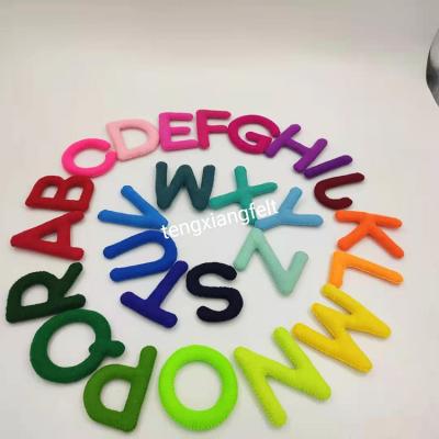 China Eco-Friendly New Design Educational Toys Felt Stuffed Letters Felt Stuffed Alphabet Felt Letter Kids for sale