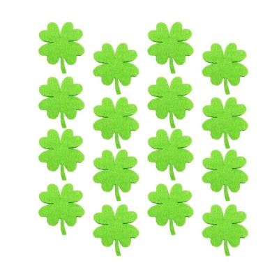 China Green Nonwoven Lucky Hanging Wreath St Patrick's Day Eco-Friendly and Durable for Holiday DIY Shamrock Decoration for sale