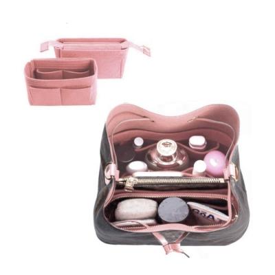 China Cheap Sale Promotion Classic Women's Durable Colorful Factory Felt Bag Handbag Makeup Organizer Felt Insert for sale