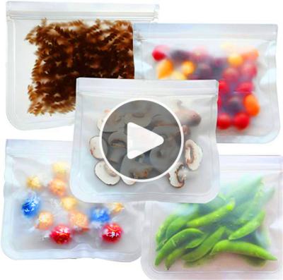 China ODM Reusable Zipper Bread Sandwich Freezer Bag Food Grade Transparent Plastic Bags Bolsas Para Comida for sale