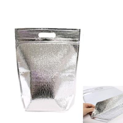 China Easy Zip Lock Insulated Insulated Resealable Foil Thermal Lunch Bag for sale