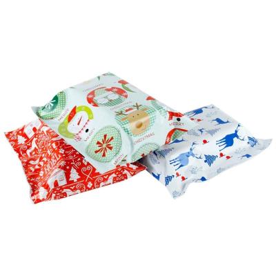 China shoes & Poly Apparel Christmas Announcements Envelopes Packaging - Cute Elk Pattern Design Waterproof Mailing Bag - 10x13 Inch for sale