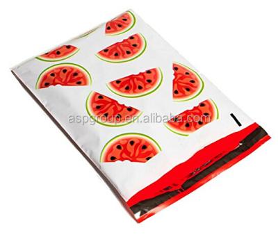 China Watermelon Waterproof 10x13 Red and Green Designer Poly Mailers Shipping Envelopes for sale