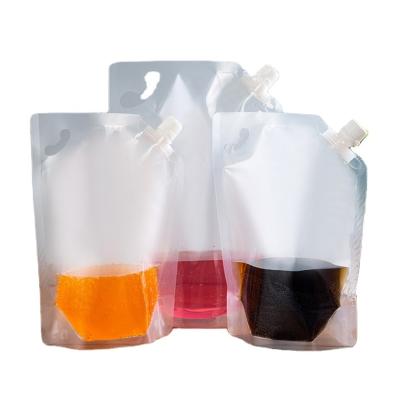 China BPA Free Disposable Reusable Plastic Liquor Spout Clear Drinking Liquid Bag for sale