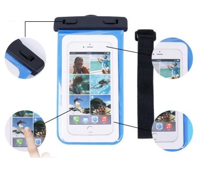 China Reusable Transparent Travel PVC Waterproof Cell Phone Storage Bag With Loft for sale