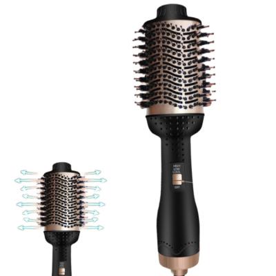 China Ionic Professional Hot And Cold Air  Hair Brush Professional Volumizer Styler Hot Air Brush One Step Hair Dryer Brush for sale