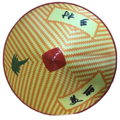 China Character factory promotion cheap sunshade hat waterproof plastic bamboo hats flower cloth hat fisherman's hat stage performance hat for sale