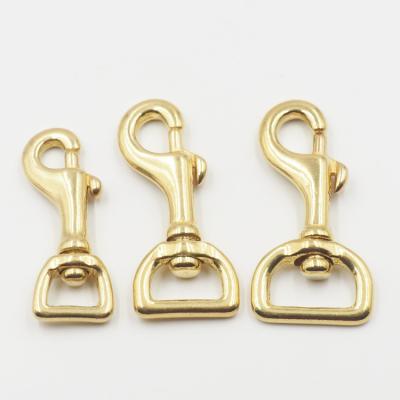 China For Wholesale Solid Round Brass Eye Bag Eye Bag Swivel Bolt Spring Swivel Spring Material Custom Snap Hook Snap Hook for sale