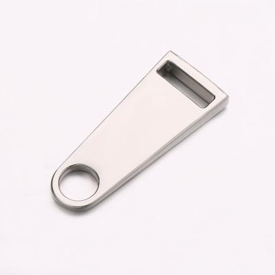 China For Bag Custom Engraved Logo Metal Zipper Pulls For Bags for sale