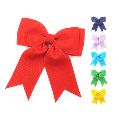 China Recyled Polyester Stain Pre-Tied Satin Christmas Ribbon Bows For Packaging for sale