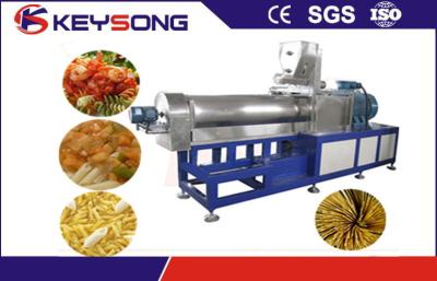 China Shell Potato Food Twin Extruder Machine , Fried Snack Food Industry Equipment for sale