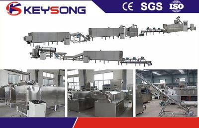 China 380V SS304 Breakfast Cereal Making Machine Double Screw Extruder Capacity 100 - 130kg / H for sale