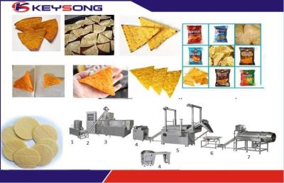 China 380V 52kw Corn Snacks Doritos Making Machine Double Screw Extrusion Low Energy Consumption for sale