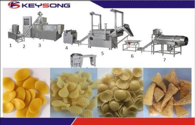 中国 100kg/Hによって揚げられているシャキッとしたビューグルのスナックの押出機機械、放出のスナックの機械類 販売のため