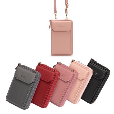 China Best selling multifunctional fashional vegan ladies PU leather purse women shoulder bag wallet for sale