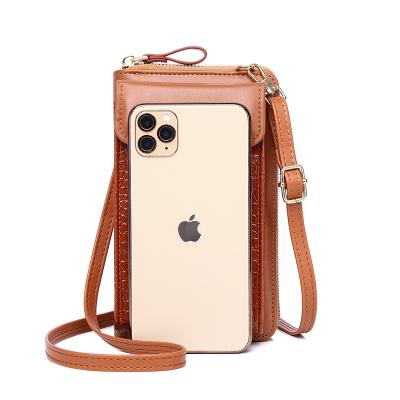 China 2021 Hot Selling Pattern Women's Luxury Handbag Lizard News PU Straddle One Shoulder Mobile Phone Bag for sale