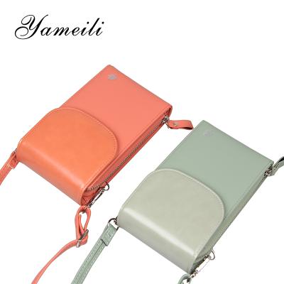 China Waterproof 2021 handbags for women small one-shoulder three-layer sloping mobile phone bag for sale