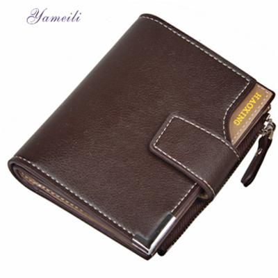 China Three Times Zipper Waterproof Multifunctional Men's Short Coin Card Holder Wallet for sale